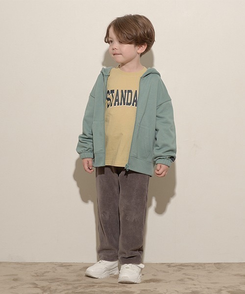 b・ROOM(ビールーム)の「【型崩れしないやわらかコットン】アソートロゴTシャツ(Tシャツ/カットソー・キッズ・アイボリー/グレイッシュベージュ/モスグリーン/ネイビー/マスタード/チャコール・100cm/110cm/120cm/130cm/140cm/150cm)」の14枚目の写真