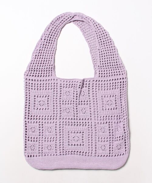 aimoha(アイモハ)の「ニット編み大容量トート(トートバッグ・レディース・ネイビー/グリーン/ブラウン/ベージュ/ブルー/チョコ/パープル・FREE)」の10枚目の写真