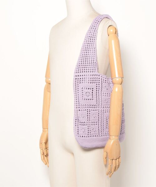 aimoha(アイモハ)の「ニット編み大容量トート(トートバッグ・レディース・ネイビー/グリーン/ブラウン/ベージュ/ブルー/チョコ/パープル・FREE)」の18枚目の写真