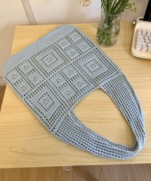 ニット編み大容量トート