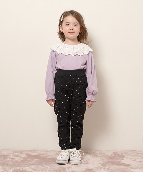 Lycee mine(リセマイン)の「【エニウェアシリーズ】アソート総柄パンツ(その他パンツ・キッズ・モスグリーン/ラベンダー/グレイッシュベージュ/サックスブルー/ブラック/ライトベージュ/ベビーピンク・120cm/140cm/100cm/110cm/130cm)」の22枚目の写真