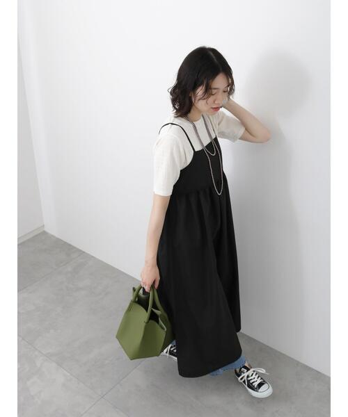 Samansa Mos2 blue（サマンサモスモスブルー）の「楊柳プルオーバー（Tシャツ/カットソー・レディース・オフホワイト/グリーン/ブラック・F）」の8枚目の写真