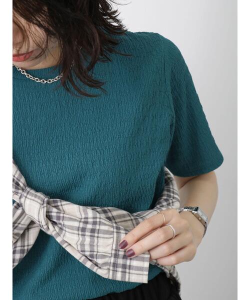 Samansa Mos2 blue（サマンサモスモスブルー）の「楊柳プルオーバー（Tシャツ/カットソー・レディース・オフホワイト/グリーン/ブラック・F）」の13枚目の写真