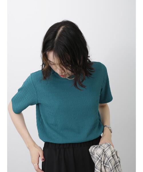 Samansa Mos2 blue（サマンサモスモスブルー）の「楊柳プルオーバー（Tシャツ/カットソー・レディース・オフホワイト/グリーン/ブラック・F）」の17枚目の写真