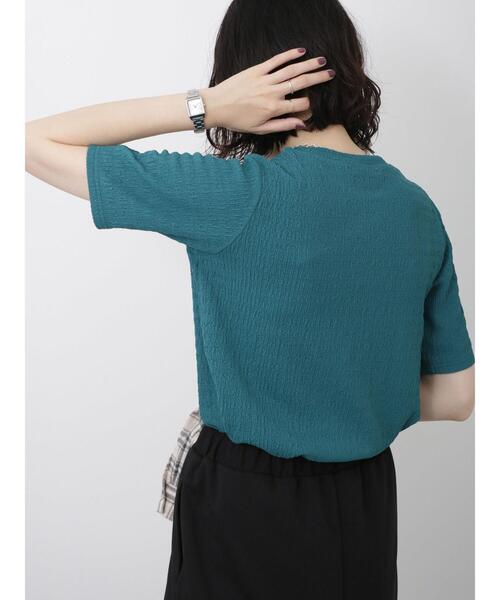 Samansa Mos2 blue（サマンサモスモスブルー）の「楊柳プルオーバー（Tシャツ/カットソー・レディース・オフホワイト/グリーン/ブラック・F）」の19枚目の写真