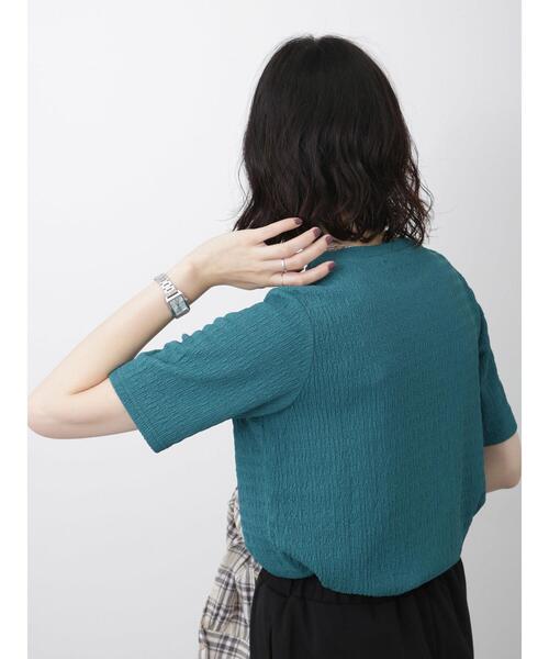 Samansa Mos2 blue（サマンサモスモスブルー）の「楊柳プルオーバー（Tシャツ/カットソー・レディース・オフホワイト/グリーン/ブラック・F）」の20枚目の写真