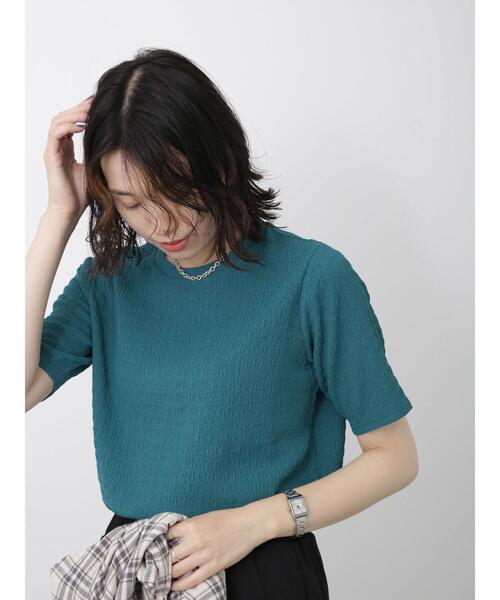 Samansa Mos2 blue（サマンサモスモスブルー）の「楊柳プルオーバー（Tシャツ/カットソー・レディース・オフホワイト/グリーン/ブラック・F）」の21枚目の写真