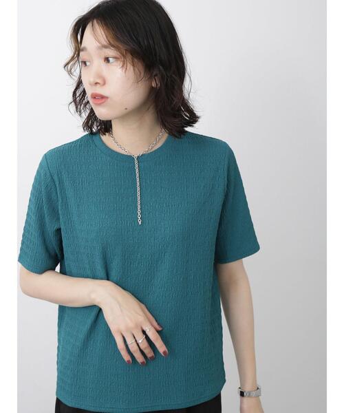 Samansa Mos2 blue（サマンサモスモスブルー）の「楊柳プルオーバー（Tシャツ/カットソー・レディース・オフホワイト/グリーン/ブラック・F）」の22枚目の写真