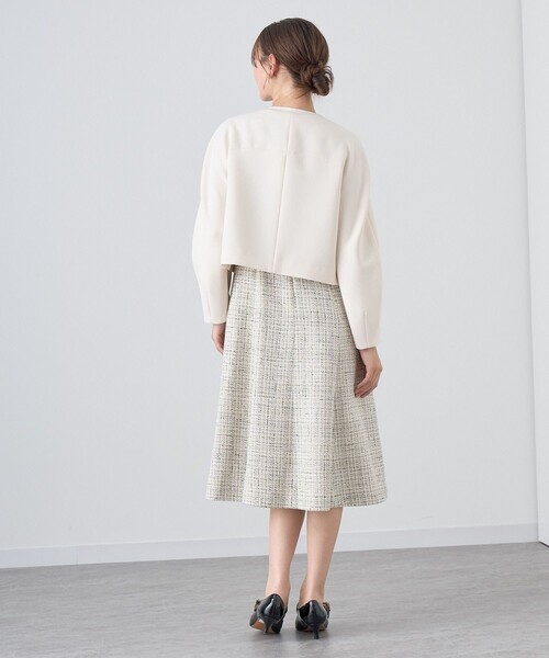 アナイ ライトダブルクロスノーカラー ジャケット TOTEME ノーカラー