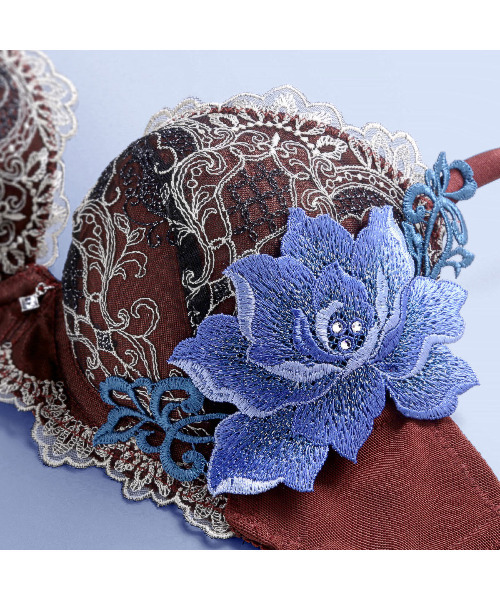 HIMICO（ヒミコ）の「【華やかな異国情緒漂う  016series】Esoticita Rosa ブラ（ブラジャー・レディース・オフホワイト/ターコイズブルー/ブラック/ブラウン/グレー/グリーン・B70/B75/C65/C70/C75/D65/D70/D75/D80/E65/E70/E75/E80/F65/F70/F75/F80/B65/C80）」の20枚目の写真