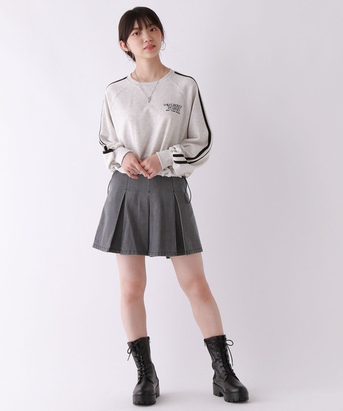 repipi armario（レピピ アルマリオ）の「デニムボックスプリーツスカート（デニムスカート・キッズ・ブラック/ネイビー/インディゴブルー・SMALL/MEDIUM/LARGE）」の5枚目の写真