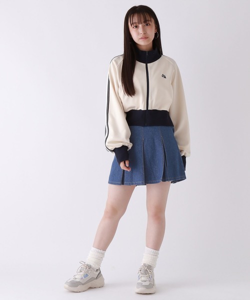 repipi armario（レピピ アルマリオ）の「デニムボックスプリーツスカート（デニムスカート・キッズ・ブラック/ネイビー/インディゴブルー・SMALL/MEDIUM/LARGE）」の7枚目の写真