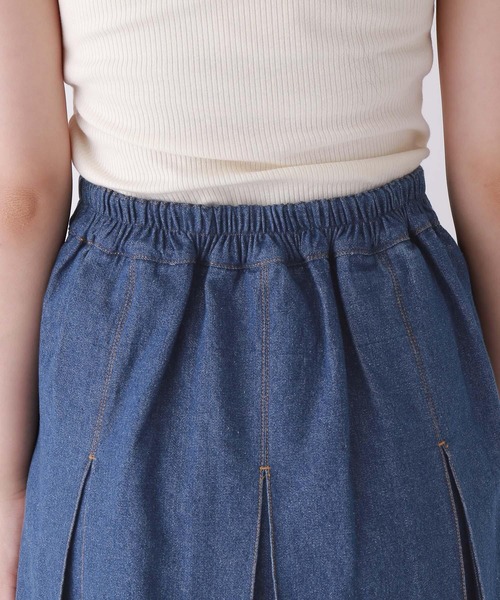 repipi armario（レピピ アルマリオ）の「デニムボックスプリーツスカート（デニムスカート・キッズ・ブラック/ネイビー/インディゴブルー・SMALL/MEDIUM/LARGE）」の14枚目の写真