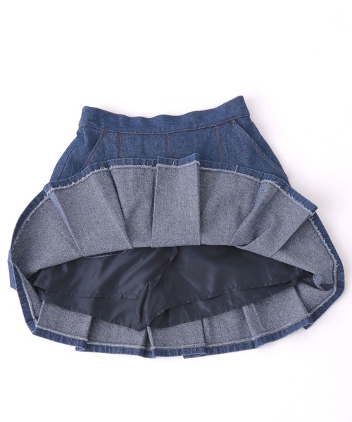 repipi armario（レピピ アルマリオ）の「デニムボックスプリーツスカート（デニムスカート・キッズ・ブラック/ネイビー/インディゴブルー・SMALL/MEDIUM/LARGE）」の15枚目の写真