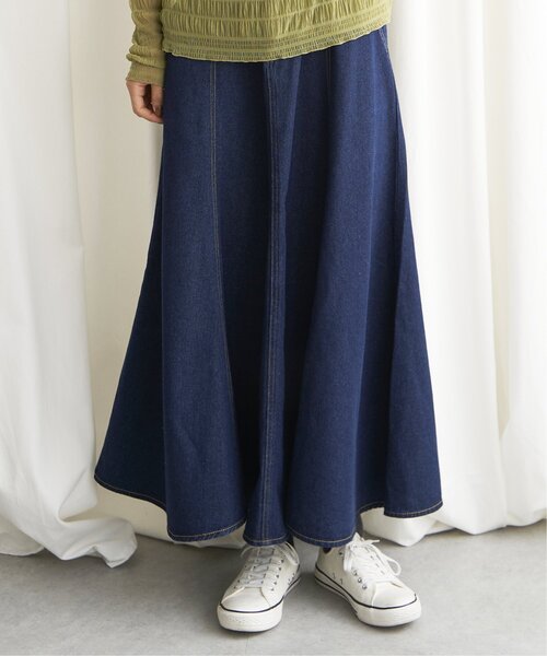 LBC（エルビーシー）の「デニムフレアロングスカート（スカート・レディース・ネイビー/ブルー・L/M）」の5枚目の写真