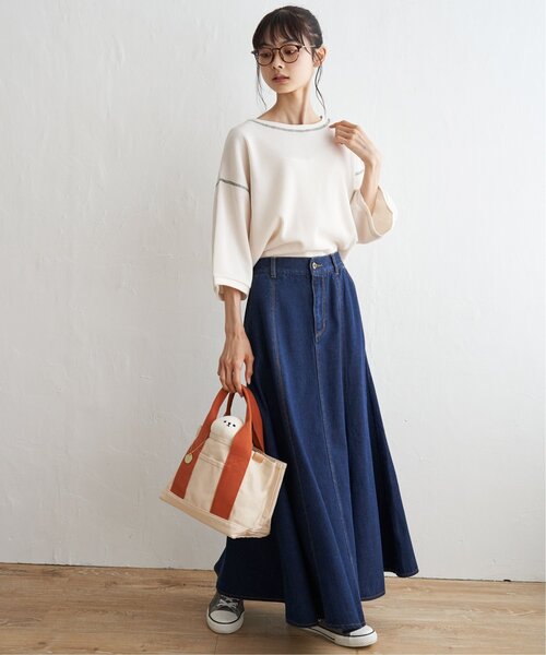 LBC（エルビーシー）の「デニムフレアロングスカート（スカート・レディース・ネイビー/ブルー・L/M）」の9枚目の写真