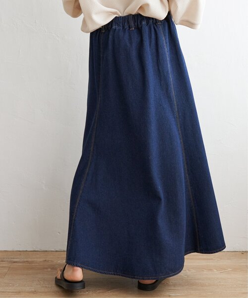 LBC（エルビーシー）の「デニムフレアロングスカート（スカート・レディース・ネイビー/ブルー・L/M）」の20枚目の写真