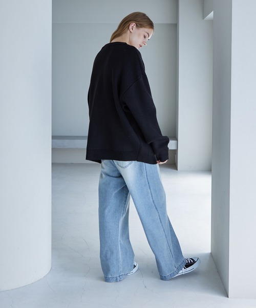SERACE(セラス)の「【SERACE】Loose silhouette volume knit cardigan / ルーズシルエットボリュームニットカーディガン(カーディガン/ボレロ・メンズ・ホワイト/ブラック/モカ・M/L)」の7枚目の写真