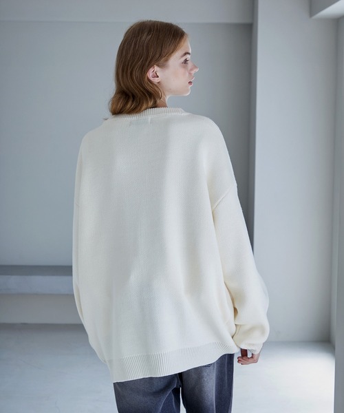☆新品☆セモアージュ オフホワイト パールデザイン ニットカーディガン BEAUTY FORM KNIT パールボタン カーディガン / UNFILO | ファッション