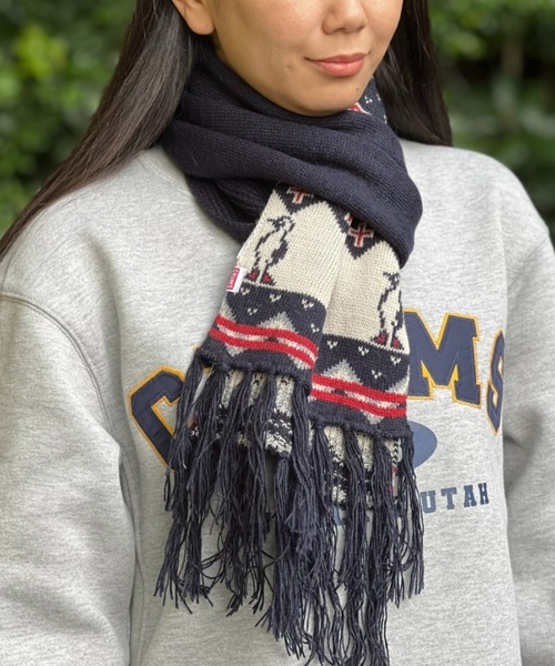 CHUMS(チャムス)の「【CHUMS】Booby Snow Knit Muffler(マフラー・メンズ・ベージュ/ネイビー・FREE)」の2枚目の写真