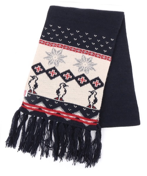 CHUMS(チャムス)の「【CHUMS】Booby Snow Knit Muffler(マフラー・メンズ・ベージュ/ネイビー・FREE)」の6枚目の写真