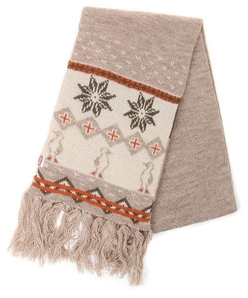 CHUMS(チャムス)の「【CHUMS】Booby Snow Knit Muffler(マフラー・メンズ・ベージュ/ネイビー・FREE)」の5枚目の写真