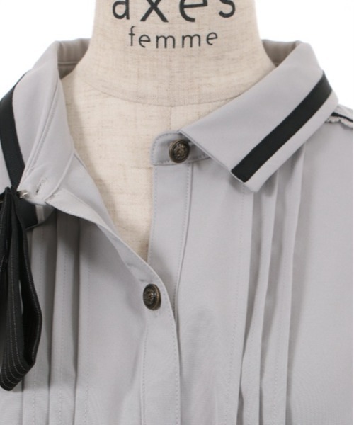axes femme(アクシーズファム)の「ライン使いタイ付ブラウス(シャツ/ブラウス・レディース・ホワイト/グレー/ベージュ・LARGE/MEDIUM)」の21枚目の写真