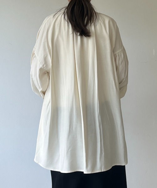 un dix cors（アンディコール）の「レーヨンモダールギャザーブラウス（シャツ/ブラウス・レディース・ピンク/カーキ/ホワイト系その他・FREE）」の10枚目の写真