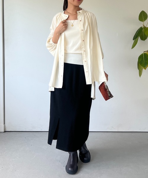 un dix cors（アンディコール）の「レーヨンモダールギャザーブラウス（シャツ/ブラウス・レディース・ピンク/カーキ/ホワイト系その他・FREE）」の13枚目の写真