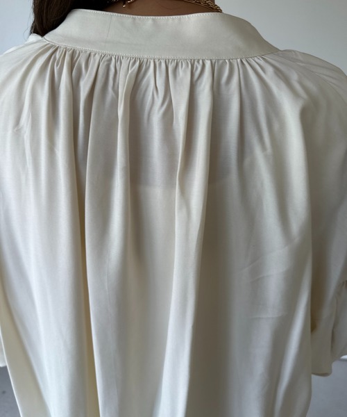 un dix cors（アンディコール）の「レーヨンモダールギャザーブラウス（シャツ/ブラウス・レディース・ピンク/カーキ/ホワイト系その他・FREE）」の22枚目の写真