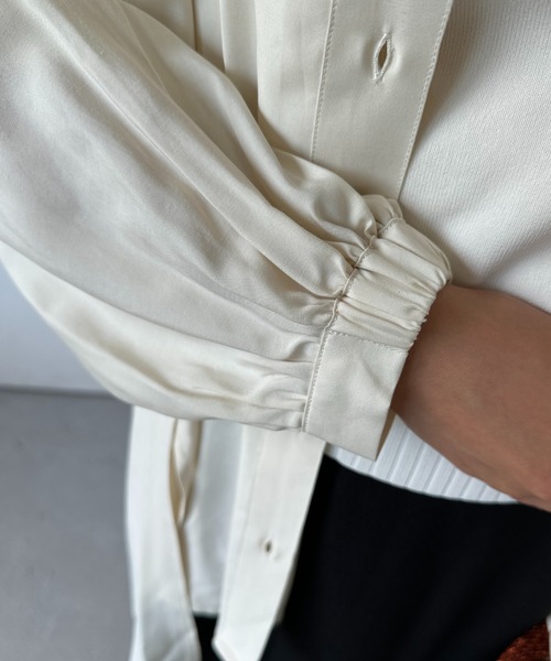 un dix cors（アンディコール）の「レーヨンモダールギャザーブラウス（シャツ/ブラウス・レディース・ピンク/カーキ/ホワイト系その他・FREE）」の21枚目の写真