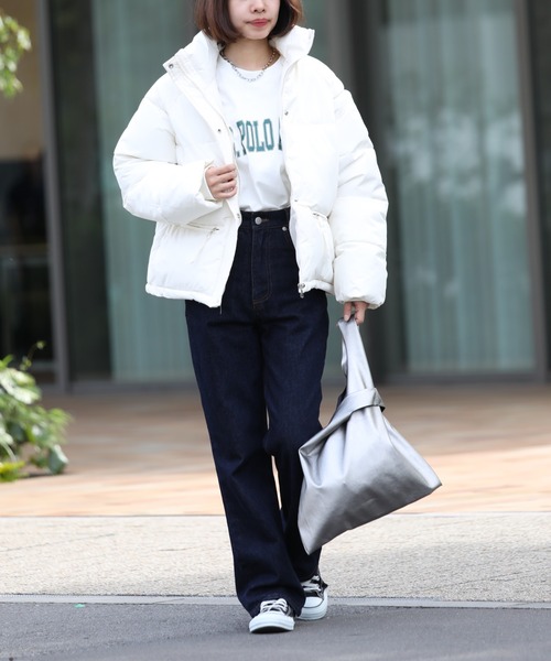 MAISON BREEZE（メゾンブリーズ）の「【MAISON BREEZE】ボリュームスタンドカラー中綿ダウンジャケット KNF037（ダウンジャケット/コート・レディース・ホワイト/ブラック/ベージュ・FREE）」の18枚目の写真