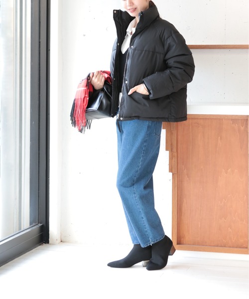 MAISON BREEZE（メゾンブリーズ）の「【MAISON BREEZE】ボリュームスタンドカラー中綿ダウンジャケット KNF037（ダウンジャケット/コート・レディース・ホワイト/ブラック/ベージュ・FREE）」の11枚目の写真