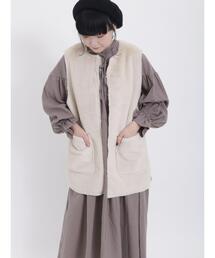 Samansa Mos2 | フェイクムートンリバーシブルベスト(ベスト)