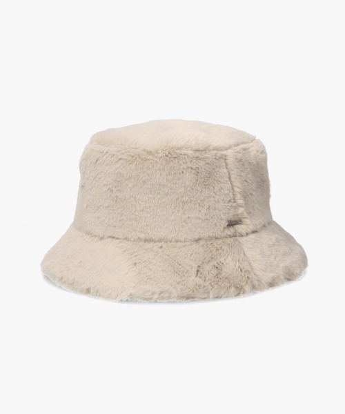 OVERRIDE(オーバーライド)の「OVERRIDE FAKEFUR BUCKET HAT SGP / オーバーライド(ハット・レディース・ホワイト/ベージュ/ブラック/ブラウン系/ホワイト系・58cm)」の14枚目の写真