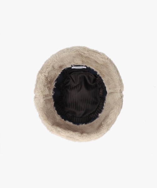 OVERRIDE(オーバーライド)の「OVERRIDE FAKEFUR BUCKET HAT SGP / オーバーライド(ハット・レディース・ホワイト/ベージュ/ブラック/ブラウン系/ホワイト系・58cm)」の18枚目の写真