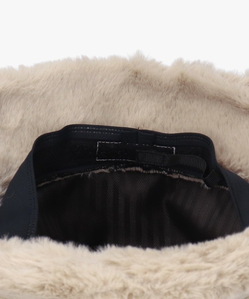 OVERRIDE(オーバーライド)の「OVERRIDE FAKEFUR BUCKET HAT SGP / オーバーライド(ハット・レディース・ホワイト/ベージュ/ブラック/ブラウン系/ホワイト系・58cm)」の21枚目の写真
