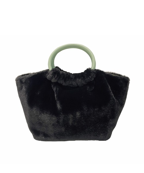 ROOTOTE(ルートート)の「ルートート/ニュアンスカラー LT.デリ.ファーパフート-A(トートバッグ・レディース・ブラック/ベージュ/サックスブルー・FREE)」の2枚目の写真