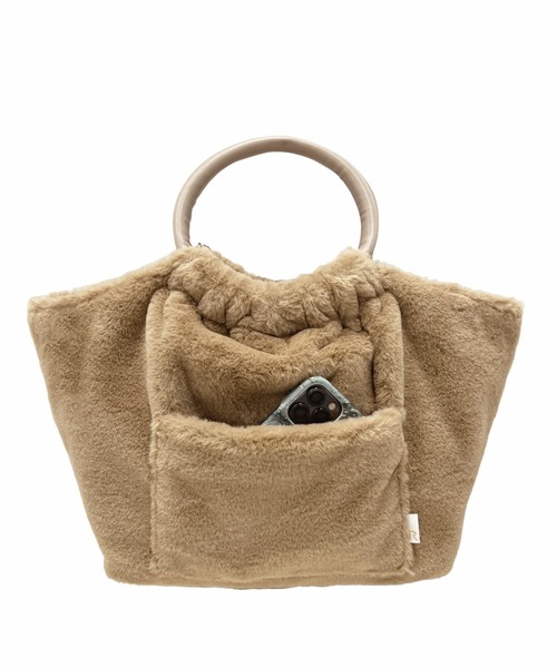 ROOTOTE(ルートート)の「ルートート/ニュアンスカラー LT.デリ.ファーパフート-A(トートバッグ・レディース・ブラック/ベージュ/サックスブルー・FREE)」の7枚目の写真
