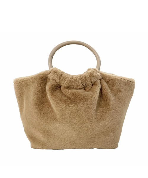 ROOTOTE(ルートート)の「ルートート/ニュアンスカラー LT.デリ.ファーパフート-A(トートバッグ・レディース・ブラック/ベージュ/サックスブルー・FREE)」の4枚目の写真