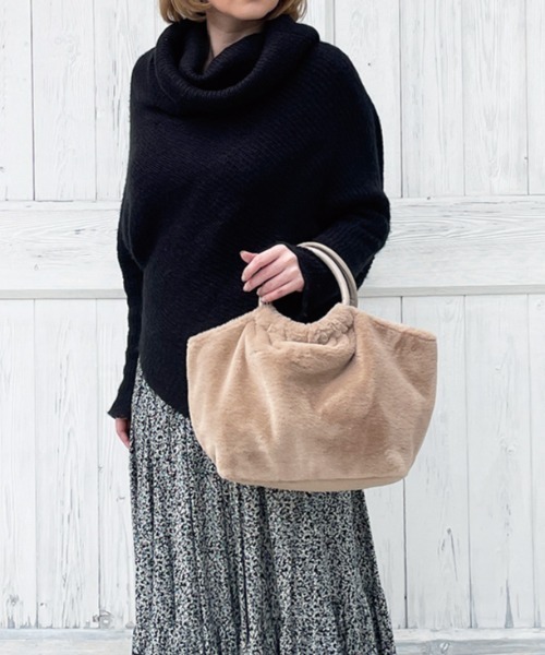 ROOTOTE(ルートート)の「ルートート/ニュアンスカラー LT.デリ.ファーパフート-A(トートバッグ・レディース・ブラック/ベージュ/サックスブルー・FREE)」の8枚目の写真