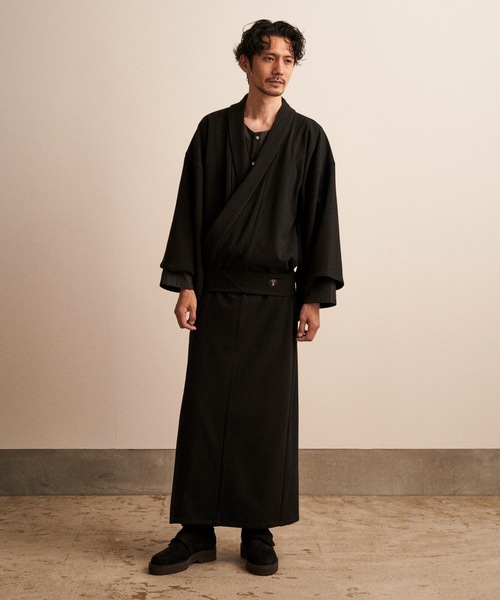 和ROBE（ワローブ）の「FLANNEL YUKATA（浴衣・メンズ・チャコール/ブラック・3/2）」の5枚目の写真