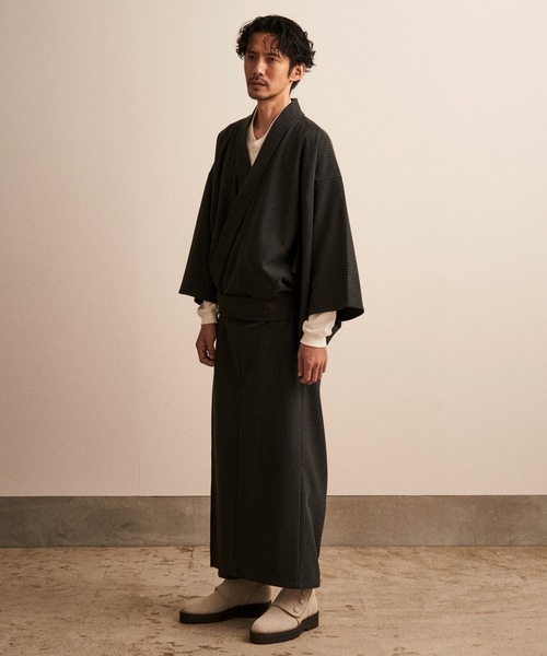 和ROBE（ワローブ）の「FLANNEL YUKATA（浴衣・メンズ・チャコール/ブラック・3/2）」の9枚目の写真
