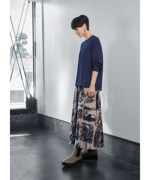 STYLE DELI(スタイルデリ)の「切替ライトスウェットトップス(スウェット・レディース・ネイビー/ベージュ系その他/ライトグレー/ブラック・FREE)」の21枚目の写真