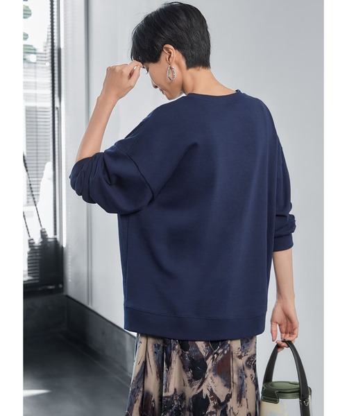 STYLE DELI(スタイルデリ)の「切替ライトスウェットトップス(スウェット・レディース・ネイビー/ベージュ系その他/ライトグレー/ブラック・FREE)」の9枚目の写真