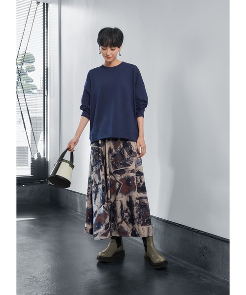STYLE DELI(スタイルデリ)の「切替ライトスウェットトップス(スウェット・レディース・ネイビー/ベージュ系その他/ライトグレー/ブラック・FREE)」の19枚目の写真