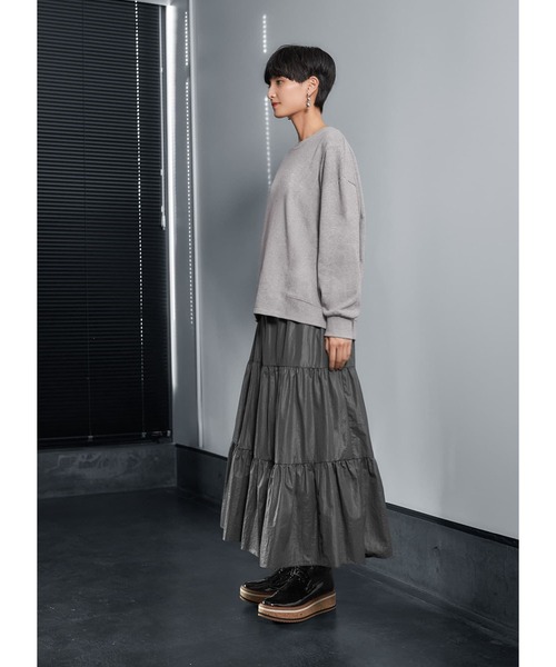 STYLE DELI(スタイルデリ)の「切替ライトスウェットトップス(スウェット・レディース・ネイビー/ベージュ系その他/ライトグレー/ブラック・FREE)」の10枚目の写真