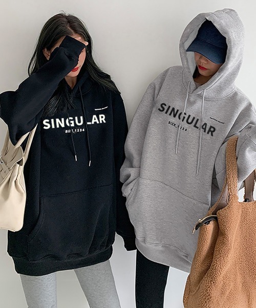 Miniministore(ミニミニストア)の「裏起毛 パーカー ルーズフーディー 秋冬(パーカー・レディース・ブラック/ホワイト/グレー・フリー)」の22枚目の写真