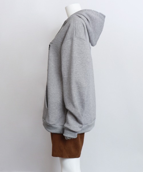 Miniministore(ミニミニストア)の「裏起毛 パーカー ルーズフーディー 秋冬(パーカー・レディース・ブラック/ホワイト/グレー・フリー)」の12枚目の写真