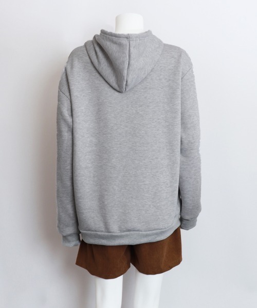 Miniministore(ミニミニストア)の「裏起毛 パーカー ルーズフーディー 秋冬(パーカー・レディース・ブラック/ホワイト/グレー・フリー)」の16枚目の写真